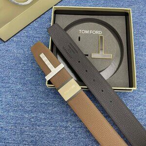 Tom Ford Men's Belt, 3.8cm Wide - Size 100/40 with Silver & Black Buckles!